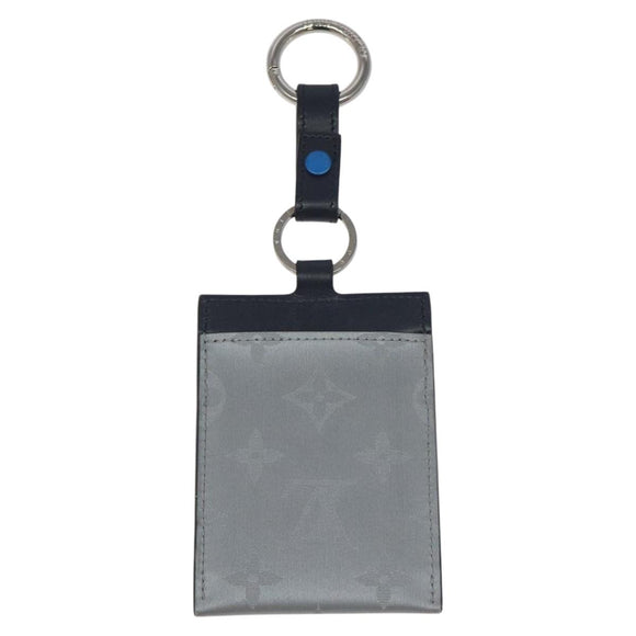 LOUIS VUITTON Monogram Satellite Alpha Pouch Card Case Silver M44178 Auth EC408A