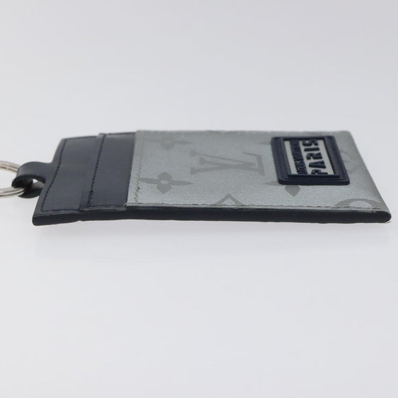 LOUIS VUITTON Monogram Satellite Alpha Pouch Card Case Silver M44178 Auth EC408A