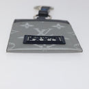 LOUIS VUITTON Monogram Satellite Alpha Pouch Card Case Silver M44178 Auth EC408A-6