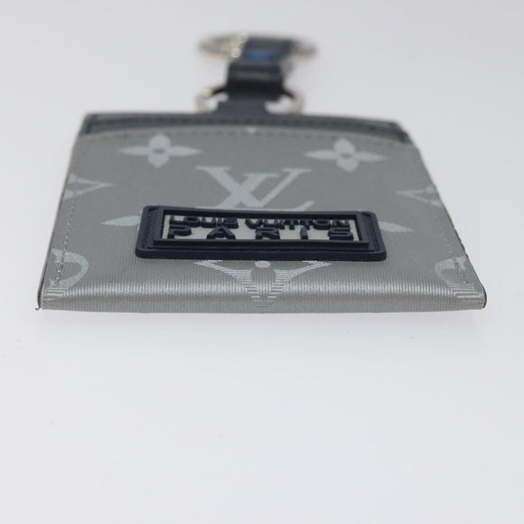 LOUIS VUITTON Monogram Satellite Alpha Pouch Card Case Silver M44178 Auth EC408A