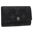 LOUIS VUITTON Monogram Eclipse Multicles6 Key Case M82603 LV Auth EC409M-1