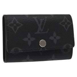 LOUIS VUITTON Monogram Eclipse Multicles6 Key Case M82603 LV Auth EC409M