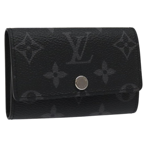 LOUIS VUITTON Monogram Eclipse Multicles6 Key Case M82603 LV Auth EC409M
