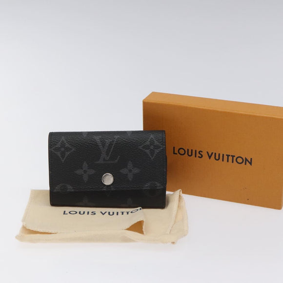 LOUIS VUITTON Monogram Eclipse Multicles6 Key Case M82603 LV Auth EC409M
