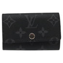 LOUIS VUITTON Monogram Eclipse Multicles6 Key Case M82603 LV Auth EC409M-13