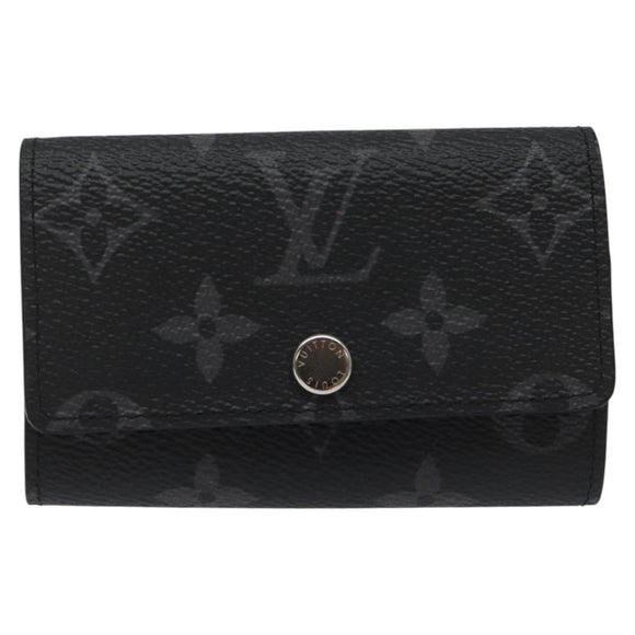 LOUIS VUITTON Monogram Eclipse Multicles6 Key Case M82603 LV Auth EC409M