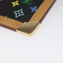 LOUIS VUITTON Monogram Multicolor Pochette Cles Purse Black M92654 Auth EC410SV-15