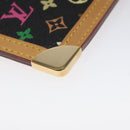 LOUIS VUITTON Monogram Multicolor Pochette Cles Purse Black M92654 Auth EC410SV-16