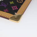 LOUIS VUITTON Monogram Multicolor Pochette Cles Purse Black M92654 Auth EC410SV-14