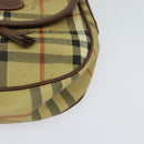 Burberrys Nova Check Shoulder Bag PVC Leather Beige Auth EC421-14