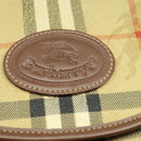 Burberrys Nova Check Shoulder Bag PVC Leather Beige Auth EC421-17