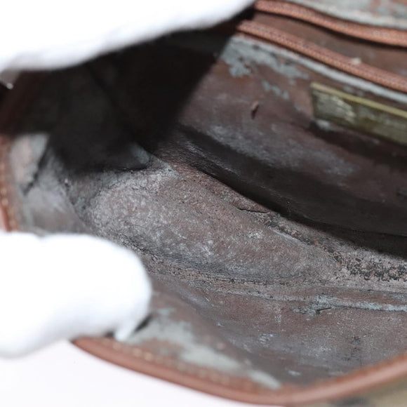 Burberrys Nova Check Shoulder Bag PVC Leather Beige Auth EC421