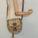Burberrys Nova Check Shoulder Bag PVC Leather Beige Auth EC421-21