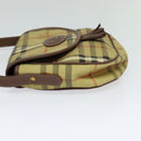 Burberrys Nova Check Shoulder Bag PVC Leather Beige Auth EC421-4