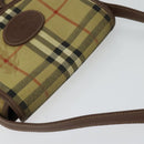Burberrys Nova Check Shoulder Bag PVC Leather Beige Auth EC421-6