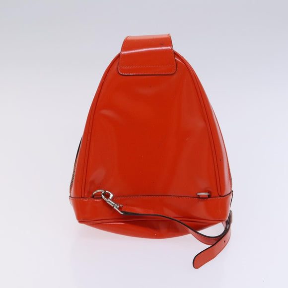 GUCCI Shoulder Bag Suede Patent 2 Set Brown Orange Auth EC423