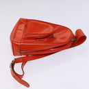 GUCCI Shoulder Bag Suede Patent 2Set Brown Orange Auth EC423-12