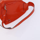 GUCCI Shoulder Bag Suede Patent 2Set Brown Orange Auth EC423-13