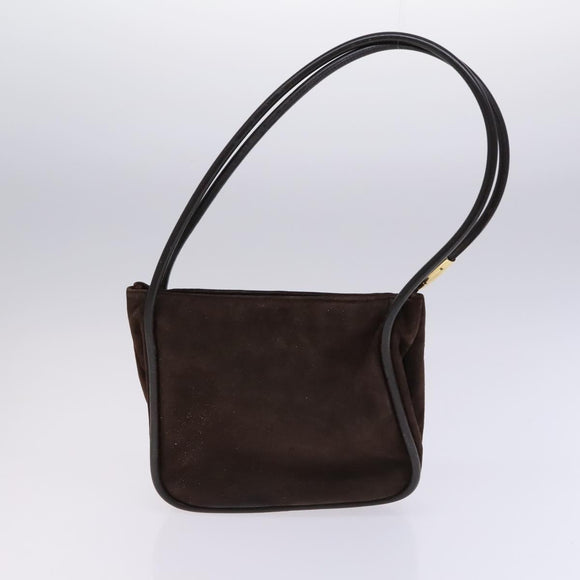 GUCCI Shoulder Bag Suede Patent 2Set Brown Orange Auth EC423