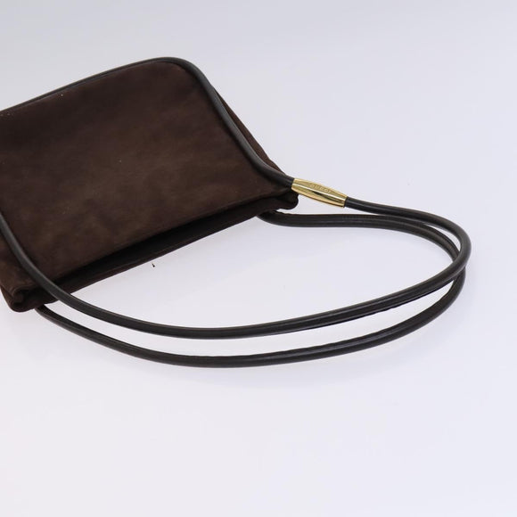 GUCCI Shoulder Bag Suede Patent 2Set Brown Orange Auth EC423