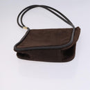 GUCCI Shoulder Bag Suede Patent 2Set Brown Orange Auth EC423-7