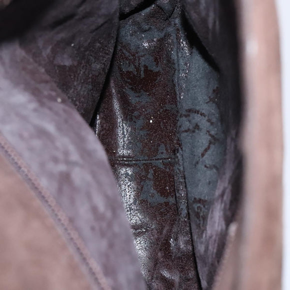 GUCCI Shoulder Bag Suede Patent 2Set Brown Orange Auth EC423