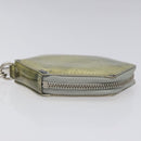 LOUIS VUITTON Vernis Porte Monnaie Flocon Coin Purse Silver M58218 LV Auth EC425-3
