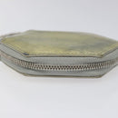 LOUIS VUITTON Vernis Porte Monnaie Flocon Coin Purse Silver M58218 LV Auth EC425-5