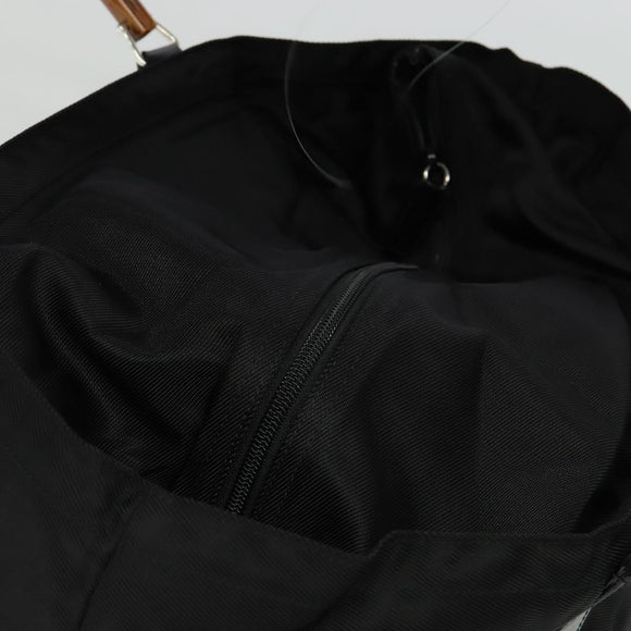 GUCCI Bamboo Hand Bag Nylon Black 002 2854 0412 5 Auth EC436