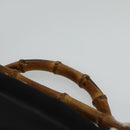GUCCI Bamboo Hand Bag Nylon Black 002 2854 0412 5 Auth EC436-8