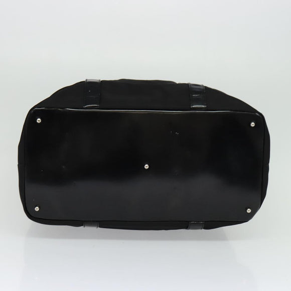 GUCCI Bamboo Hand Bag Nylon Black 002 2854 0412 5 Auth EC436