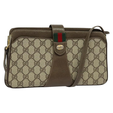 GUCCI GG Supreme Web Sherry Line Shoulder Bag PVC Beige 904 02 029 Auth EC437