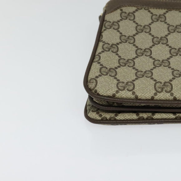 GUCCI GG Supreme Web Sherry Line Shoulder Bag PVC Beige 904 02 029 Auth EC437