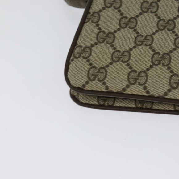 GUCCI GG Supreme Web Sherry Line Shoulder Bag PVC Beige 904 02 029 Auth EC437