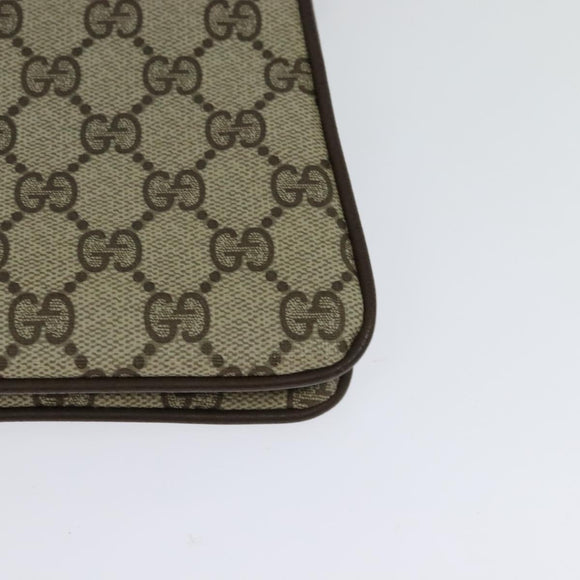 GUCCI GG Supreme Web Sherry Line Shoulder Bag PVC Beige 904 02 029 Auth EC437