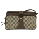 GUCCI GG Supreme Web Sherry Line Shoulder Bag PVC Beige 904 02 029 Auth EC437-2