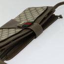 GUCCI GG Supreme Web Sherry Line Shoulder Bag PVC Beige 904 02 029 Auth EC437-6