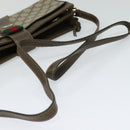 GUCCI GG Supreme Web Sherry Line Shoulder Bag PVC Beige 904 02 029 Auth EC437-7