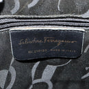 Salvatore Ferragamo Gancini Shoulder Bag Leather Beige Gold Auth EC442-12