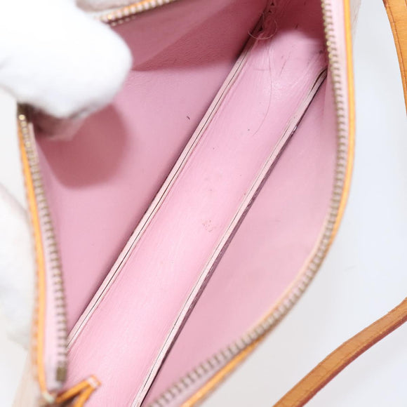 LOUIS VUITTON Vernis Lexington Pouch Marshmallow Pink M91057 LV Auth EC455