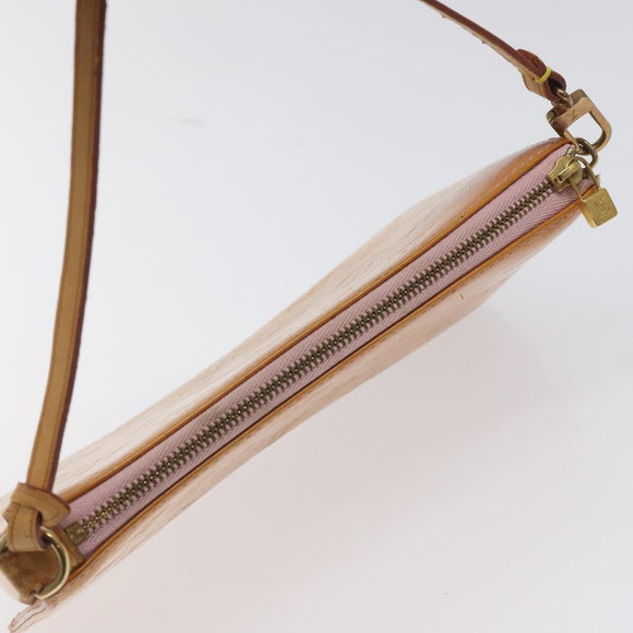 LOUIS VUITTON Vernis Lexington Pouch Marshmallow Pink M91057 LV Auth EC455