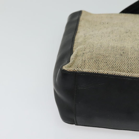 PRADA Hand Bag Canvas 2way Beige Auth EC469