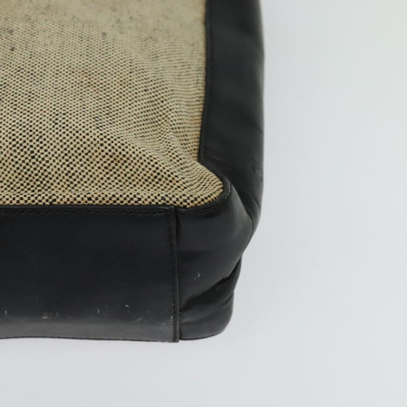 PRADA Hand Bag Canvas 2way Beige Auth EC469