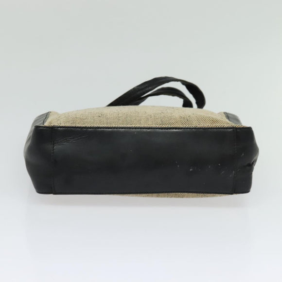 PRADA Hand Bag Canvas 2way Beige Auth EC469