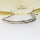 PRADA Hand Bag Nylon Cream Silver Auth EC470-7