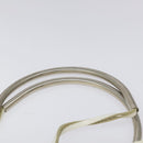 PRADA Hand Bag Nylon Cream Silver Auth EC470-8