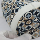 CELINE Shoulder Bag Canvas Blue Beige white Auth EC472V-16