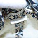 CELINE Shoulder Bag Canvas Blue Beige white Auth EC472V-18