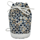 CELINE Shoulder Bag Canvas Blue Beige white Auth EC472V-13