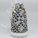 CELINE Shoulder Bag Canvas Blue Beige white Auth EC472V-3